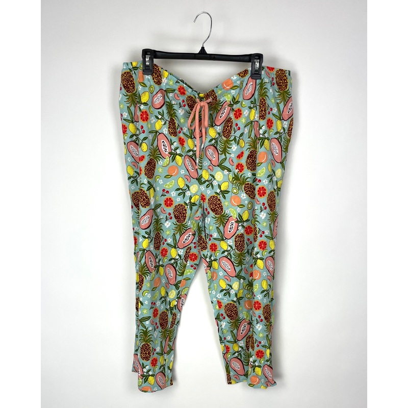 Fruit Printed Multi-Colored Pajama Pants – 1X