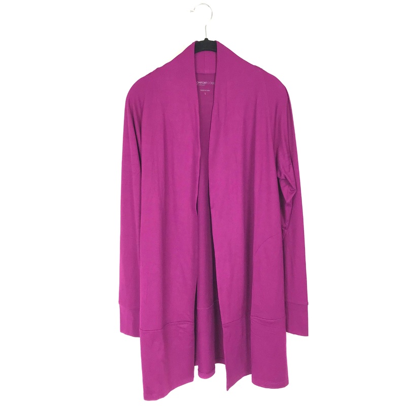 Fuchsia Open Front Cardigan – Small