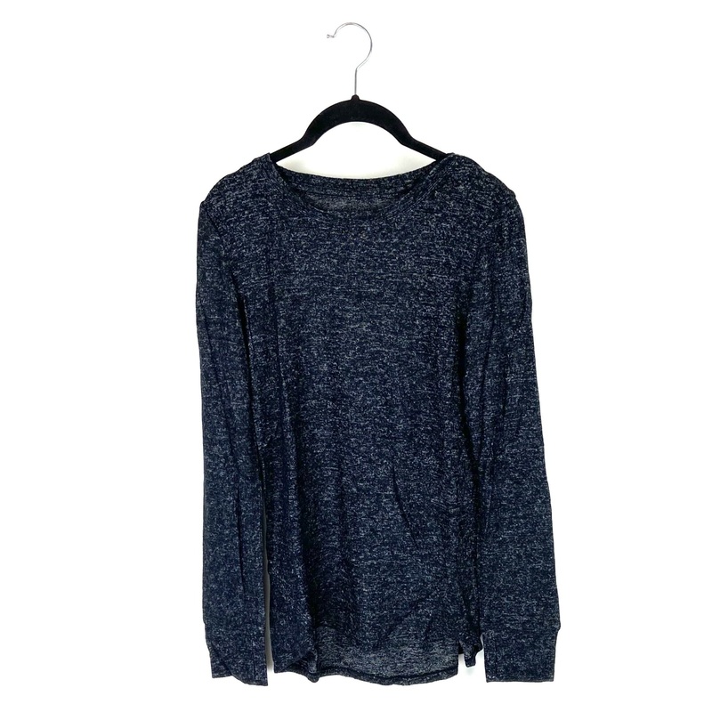 Heather Black Scoop Neck Top – Small