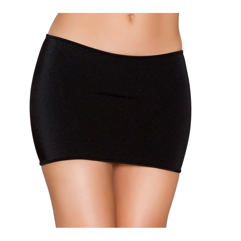 Lycra 10.5″ Mini Skirt Black One Size