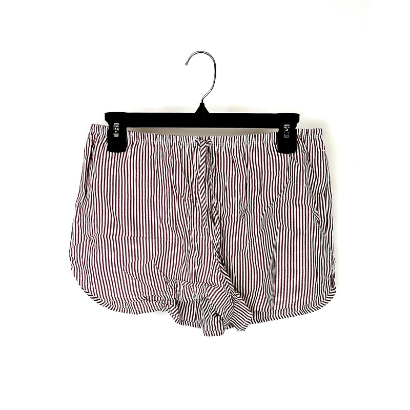Purple and White Striped Lounge Shorts – Small
