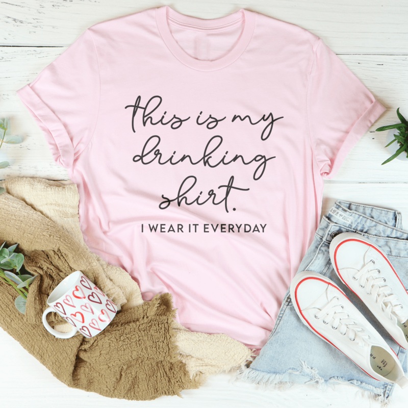 This Is My Drinking Shirt Tee Black Heather S