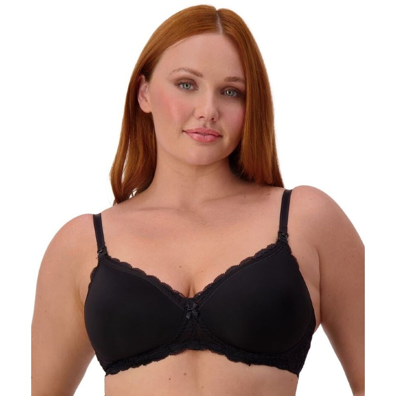 Triumph Gorgeous Mama Lace Wire-free Maternity & Nursing Bra – Black 32B