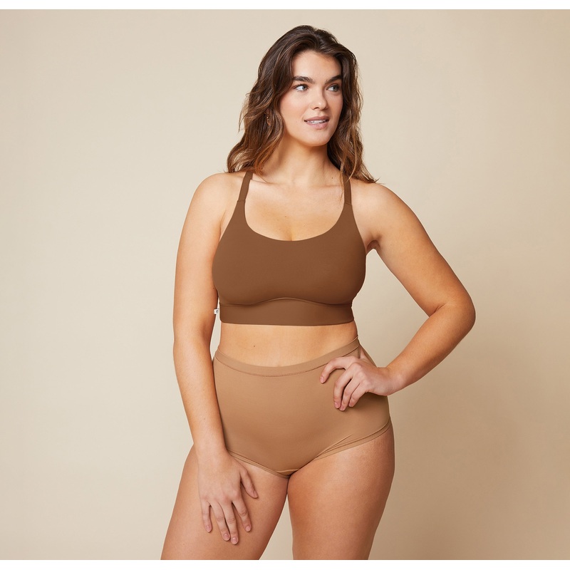 Bliss Racerback Bralette – Brown Brown XS