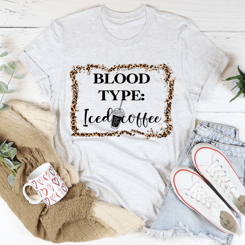 Blood Type Iced Coffee Tee Ash S