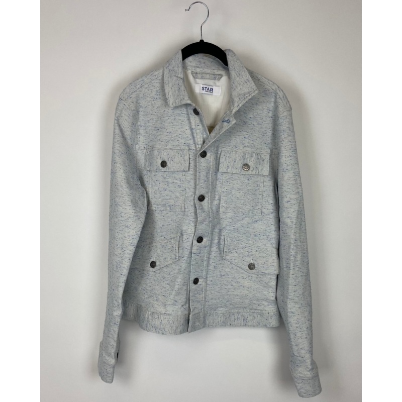 Button Up Blue and White Jacket – Small