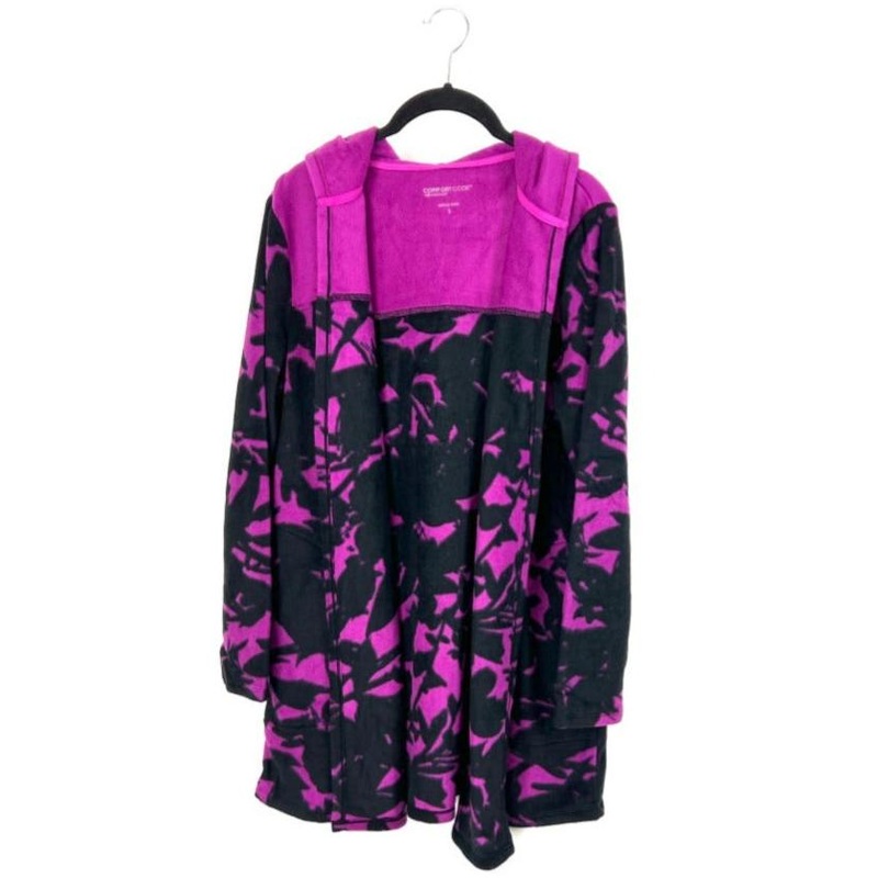 Abstract Black And Purple Open Cardigan – Small/Medium and Medium/Large Small (Size 6-8)