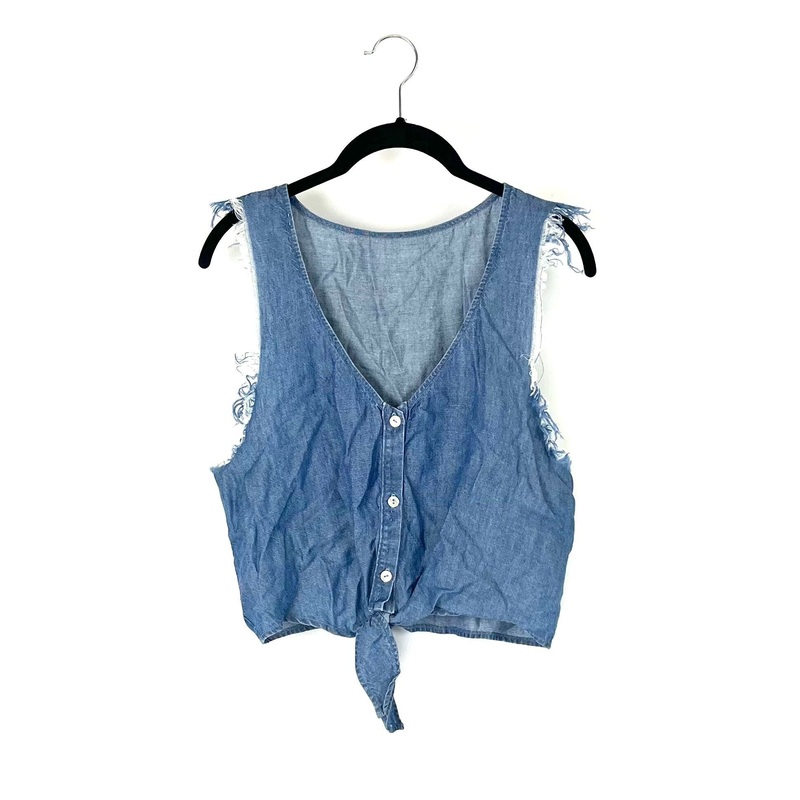 Denim Front Tie Top – Small