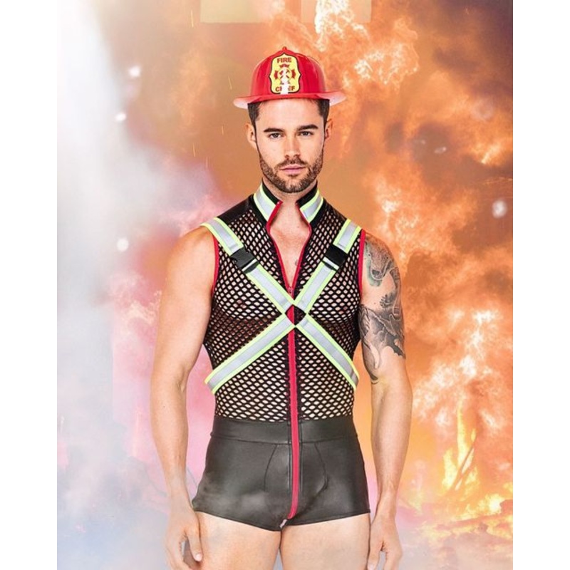 Fireman Fever Costume Small Black