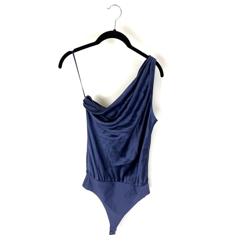 Navy One Shoulder Bodysuit – Size 0-2 Extra Extra Small (Size 0-2)