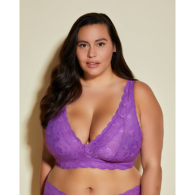 Ultra Curvy Plungie Longline Bralette Cyclamen XS