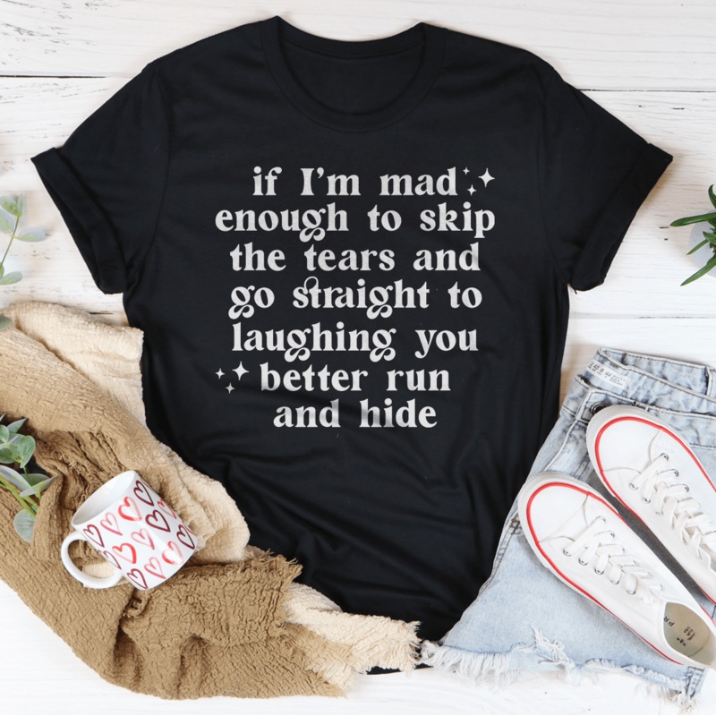 You Better Run And Hide Tee Heather Prism Peach S