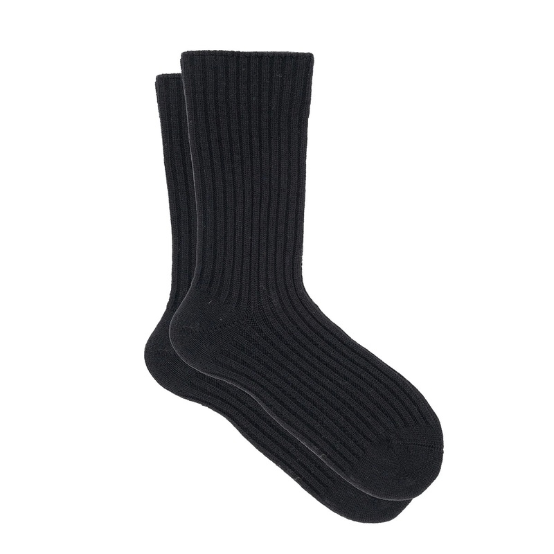Crewzie Black Cashmere Socks Black One Size