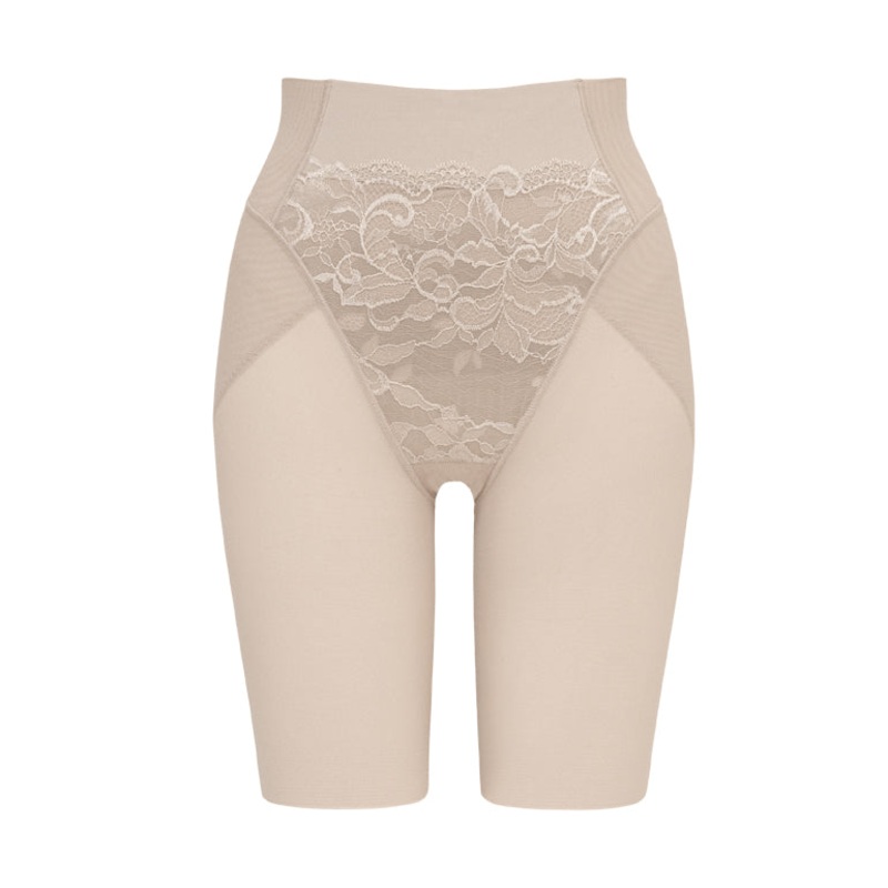 Full Coverage Lacy Girdle 24 S (US XS) Sheer Greige