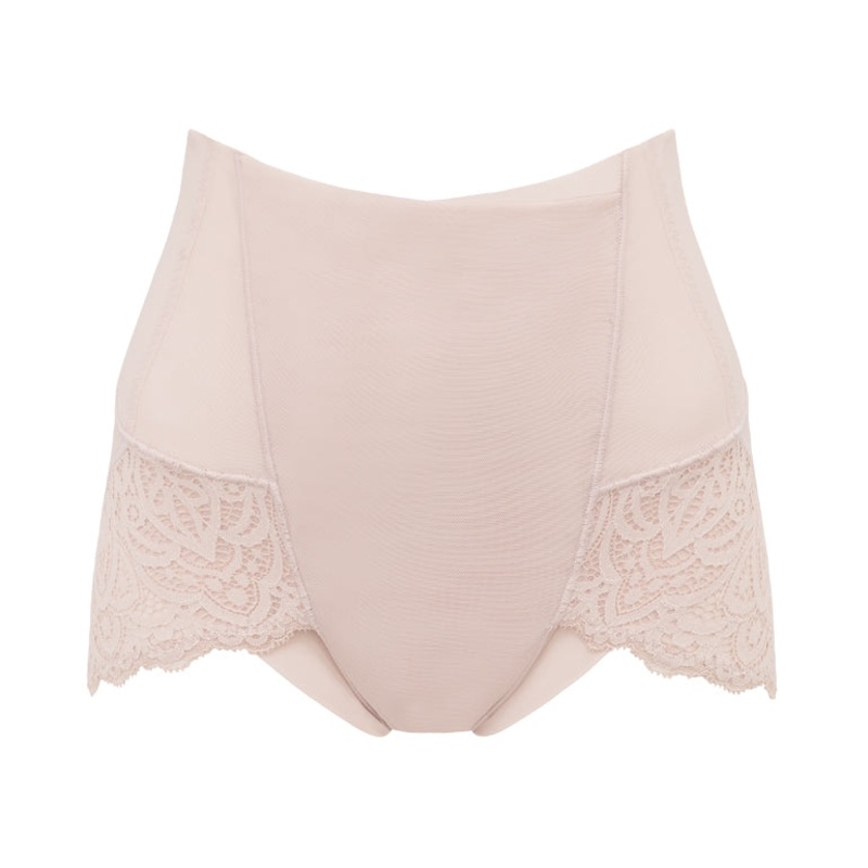 Lacy High-Waist Panty 24 S (US XS) Sheer Greige