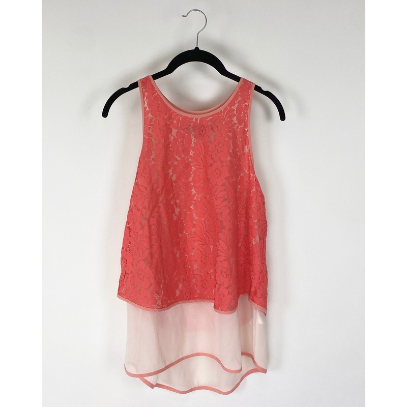 Coral Lace Top – Size 4