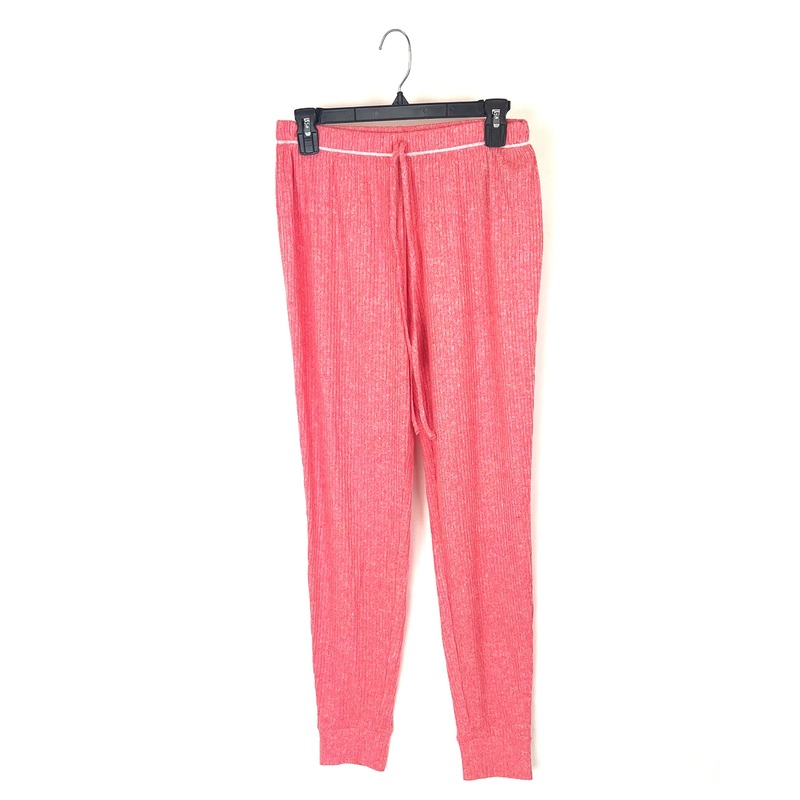 Coral Ribbed Sleep Joggers – Size 2-4