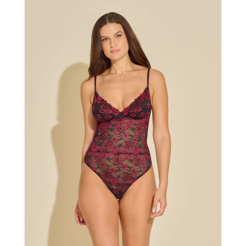 Cosabella Savona Bodysuit Small Black/Fragolino