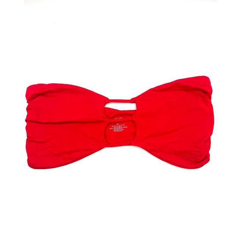 Red Strapless Bandeau Bikini Top – Extra Extra Large