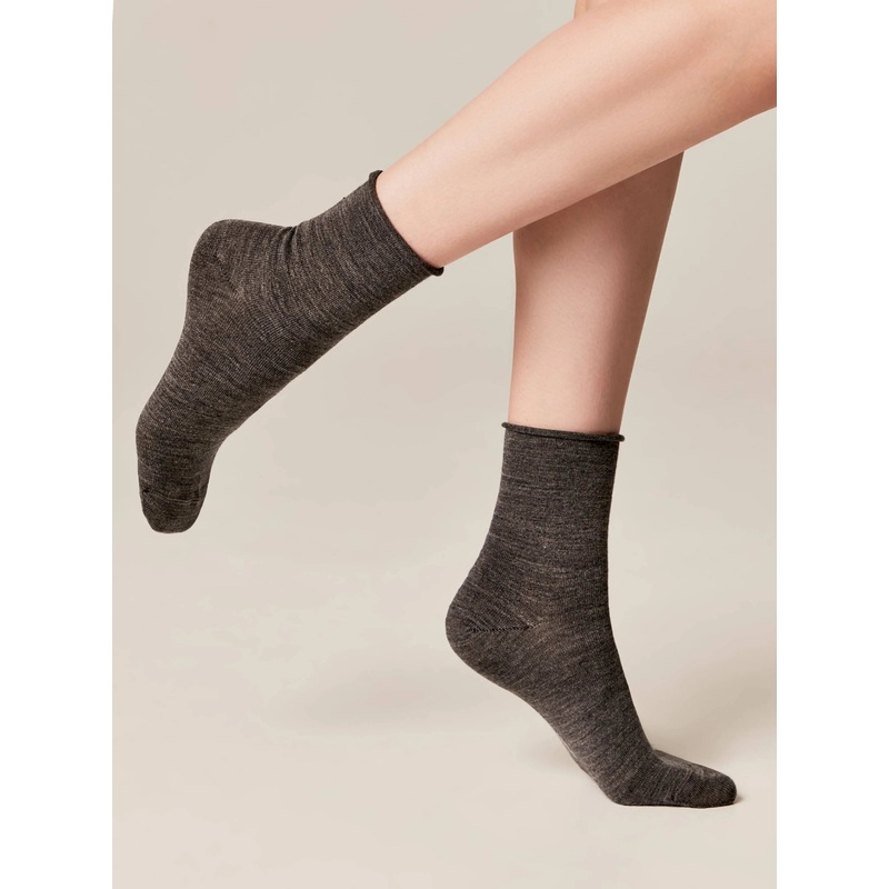 Wool Extended Socks Conte Comfort 000 6-7 Dark Gray