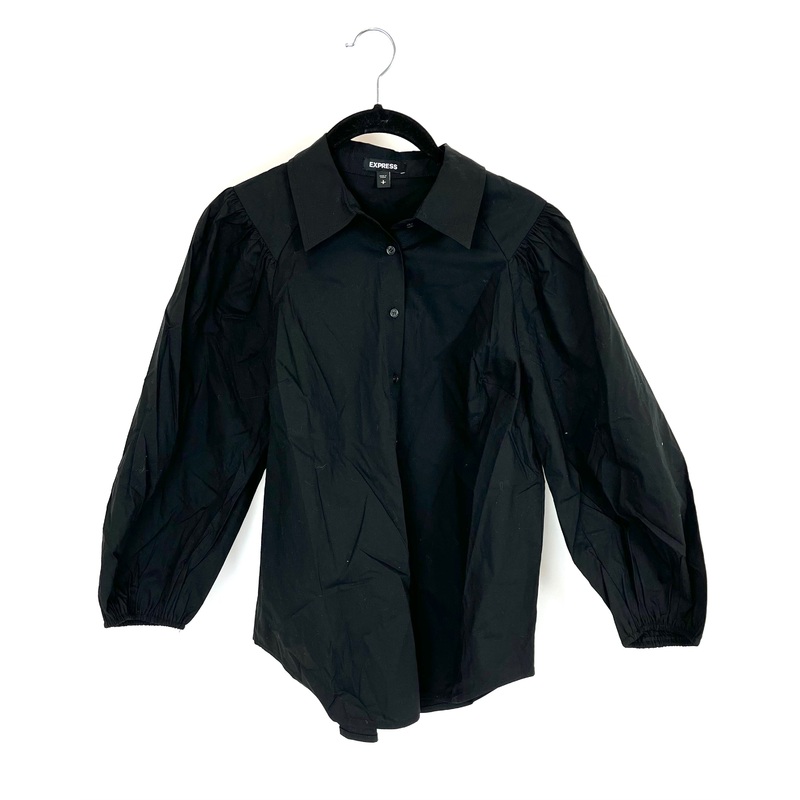 Black Button Down Blouse – Size 4/6