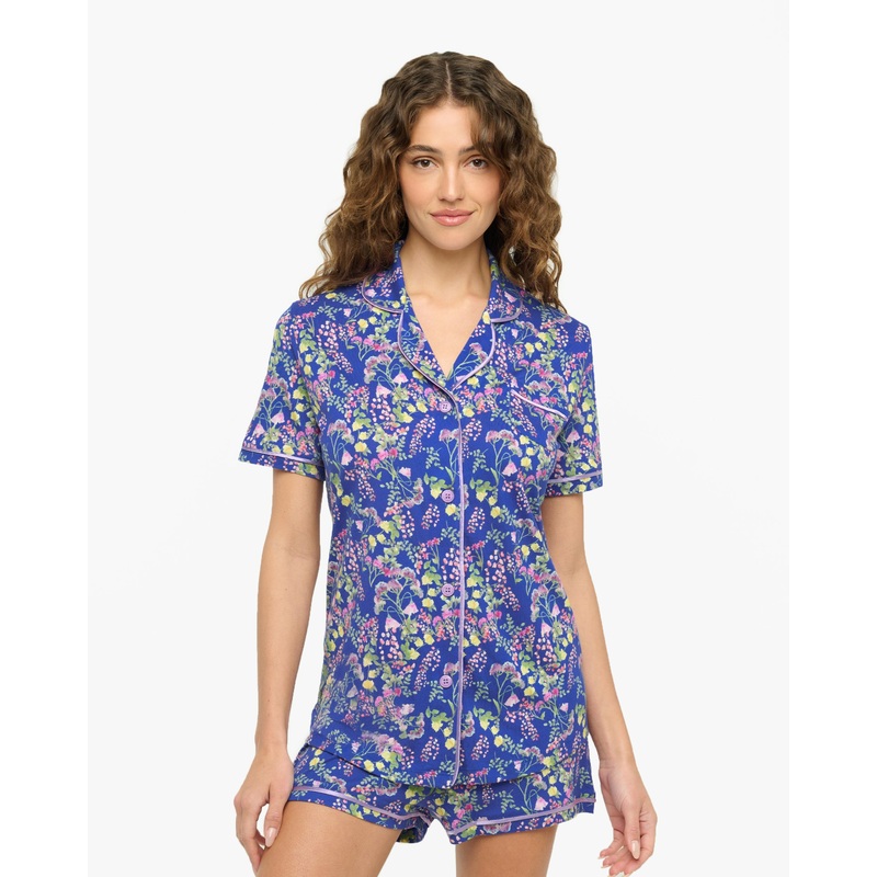 Ensemble Pyjama Haut  Manches Courtes Et Boxer Gardini XS