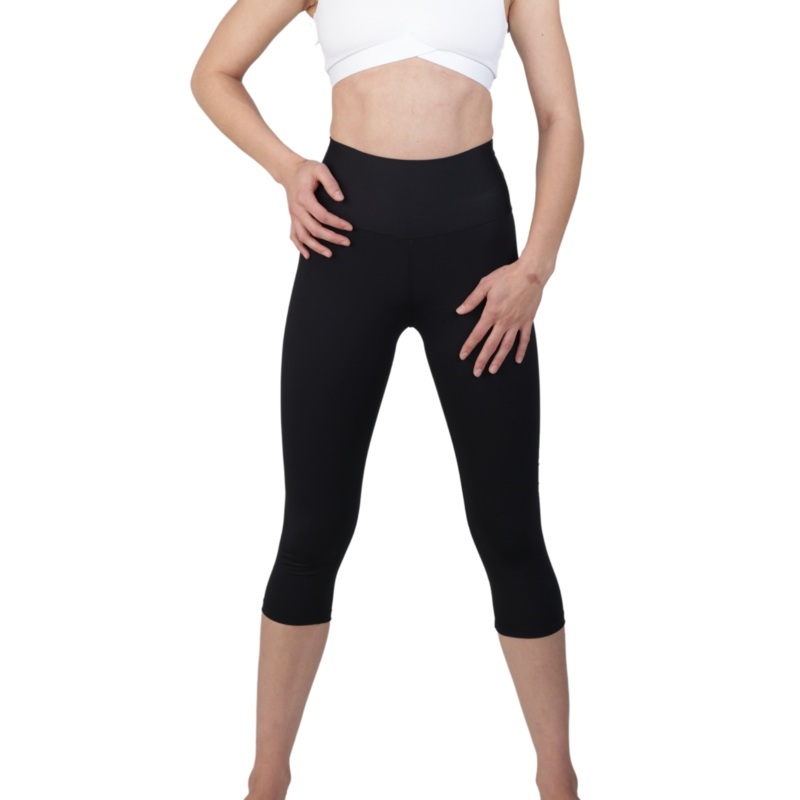 NINA BLACK High Waist Activewear Capri Legging XS