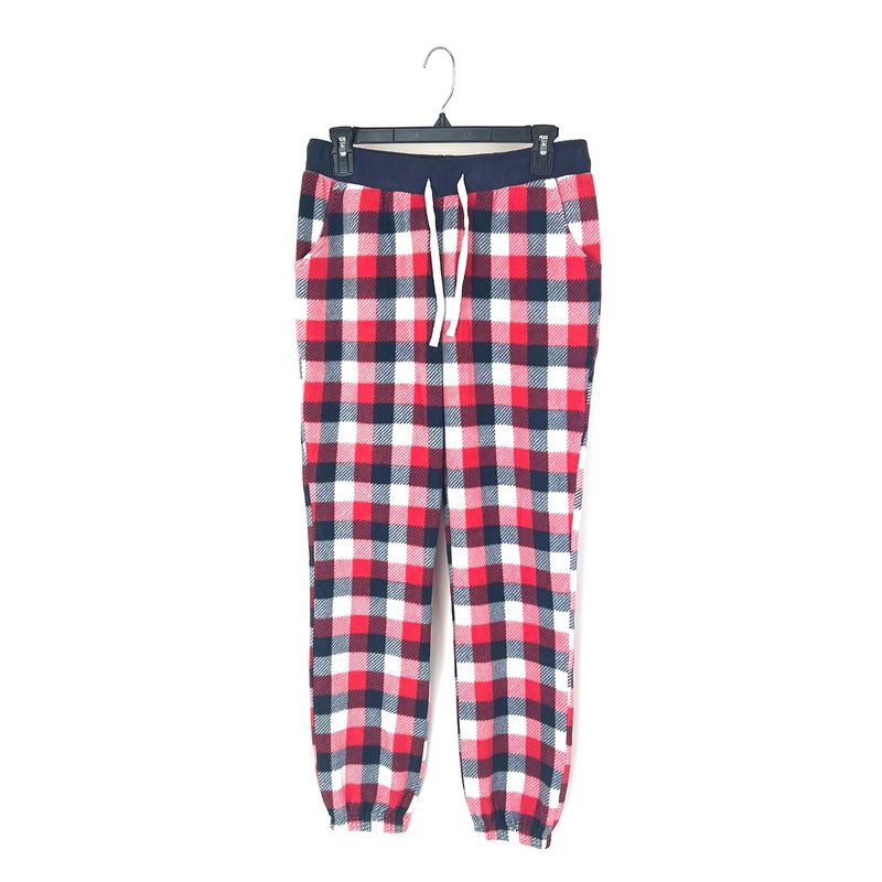 Red, White, and Blue Flannel Fleece Sleep Joggers – Size 2-4