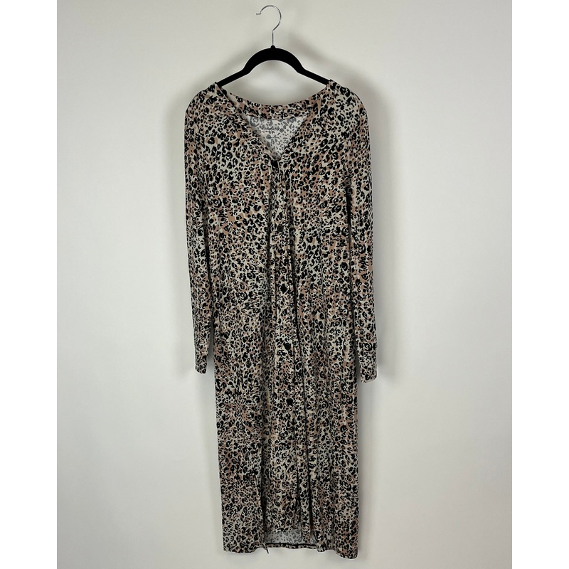 Cheetah Print Button Down Nightgown – Size 4-6