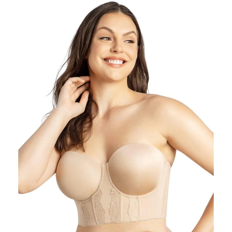 Parfait Elissa Seamless Underwire Padded Longline Strapless Bra – European Nude 30D