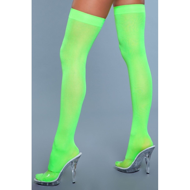 Romina Solid Band Thigh Highs Black OS