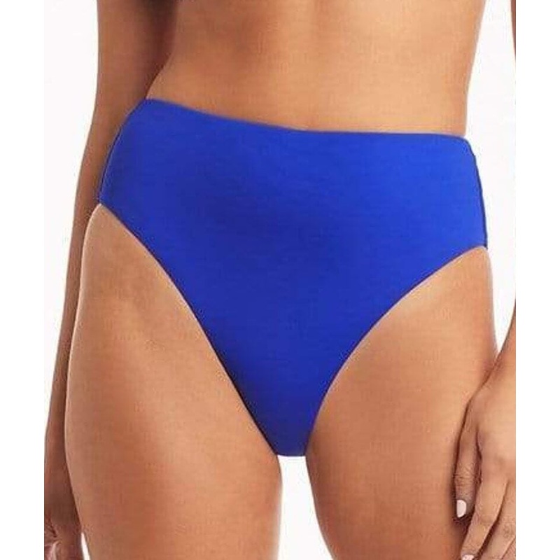 Sea Level Eco Essentials Retro High Waist Bikini Brief – Cobalt 4