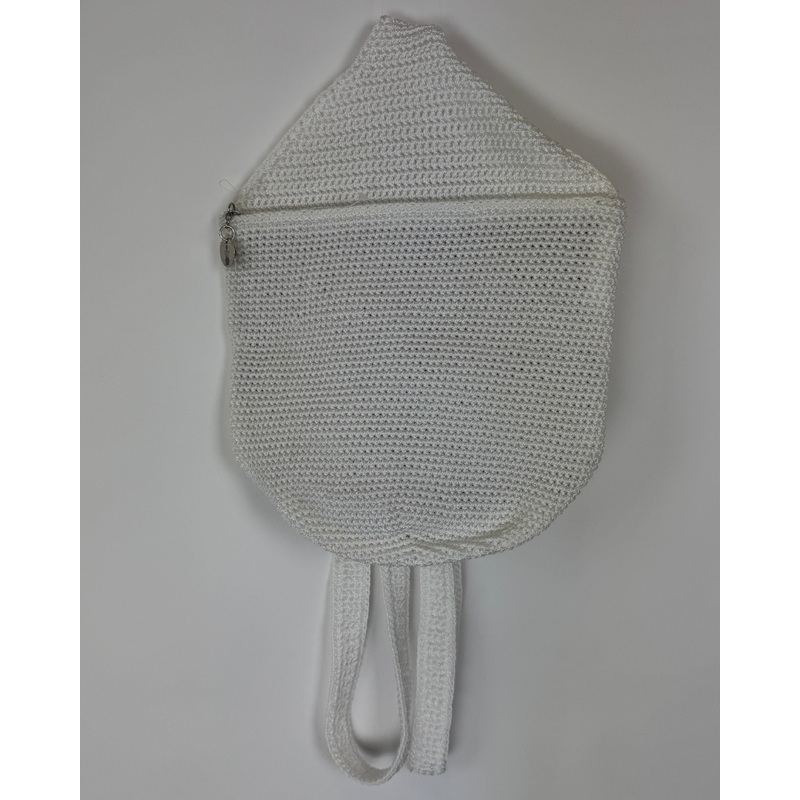 White Crochet Sling Backpack