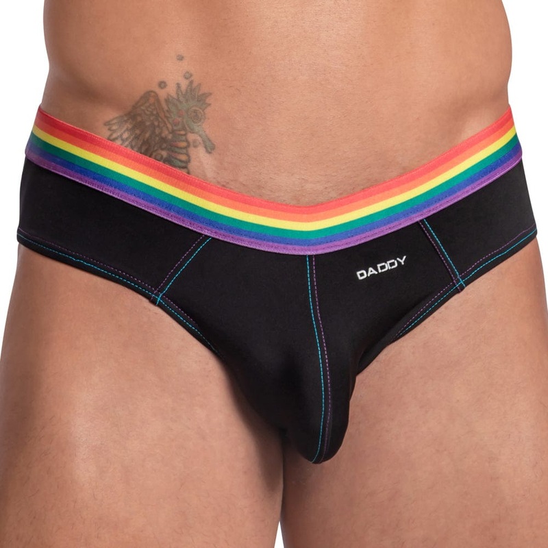 Daddy DDJ027 LGBT Waistband Brief Small Black
