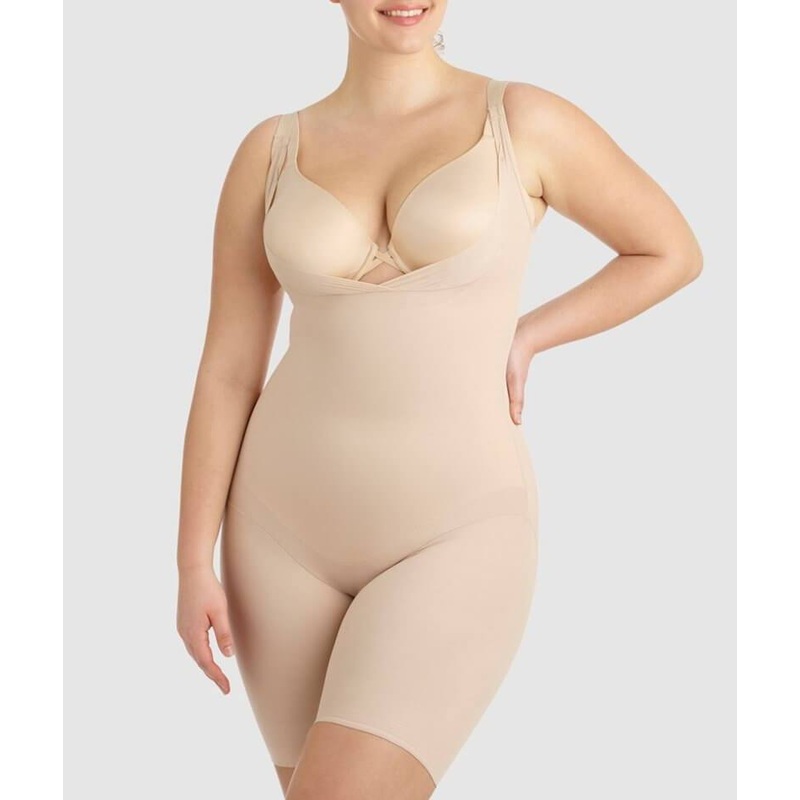 Miraclesuit Adjustable Fit Long Leg Singlette – Nude
