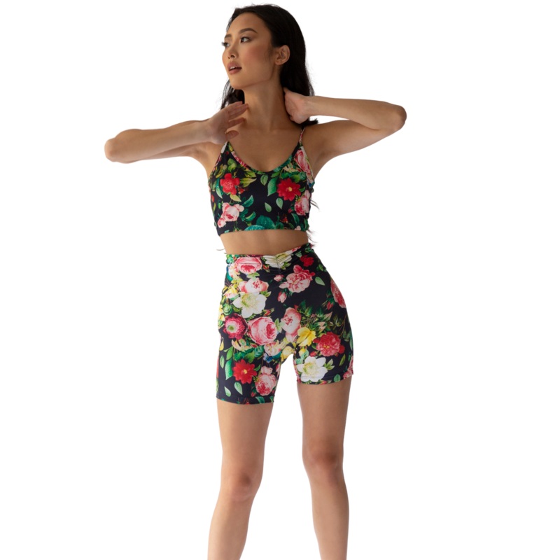 MISHA FLORAL Scrunch Activewear Shorts XS