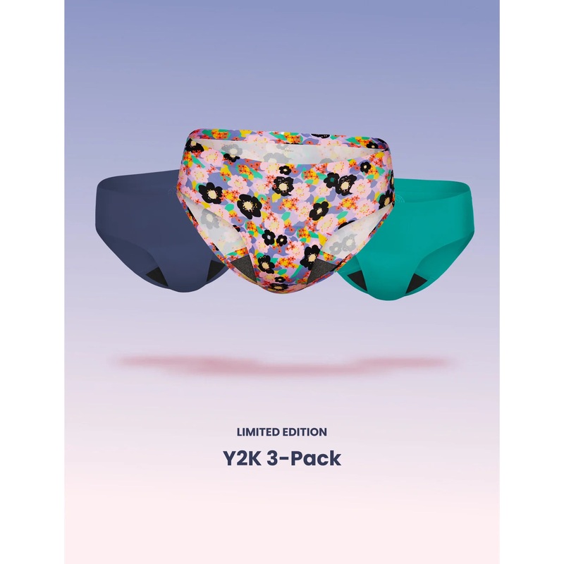 Teen Leakproof UltraThin No-Show Bikini 3-Pack – Kit Lemon Sorbet/Ballet Pink/Lemonade XXS