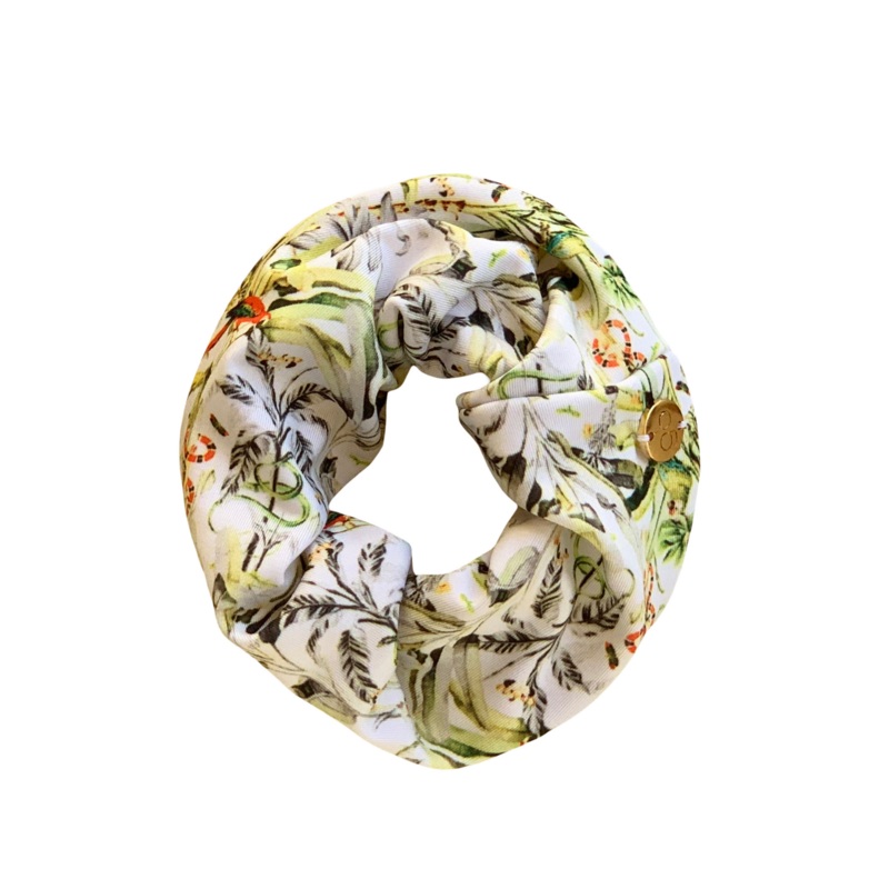 White Rainforest Hair Scrunchies