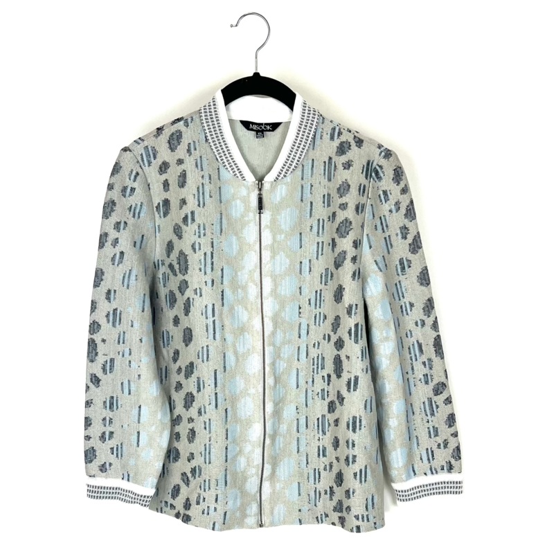 Asymmetrical Circle Zip Up Jacket – Extra Small