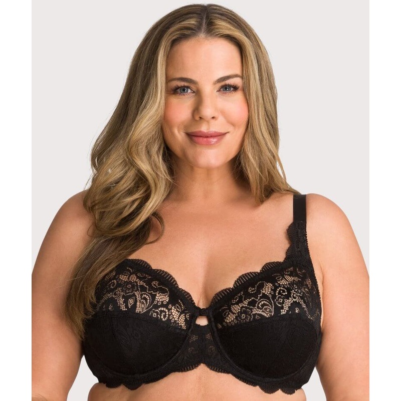 Ava & Audrey Lucille Lace Underwired Full Cup Bra – Black 36D