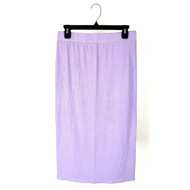 Lavender Ribbed Midi Skirt – Size 4/6