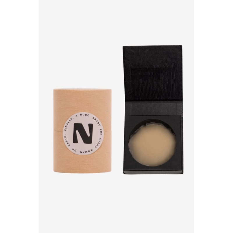 Nude Shade Set: Boob Tape & Reusable Nipple Stickies Small Almond
