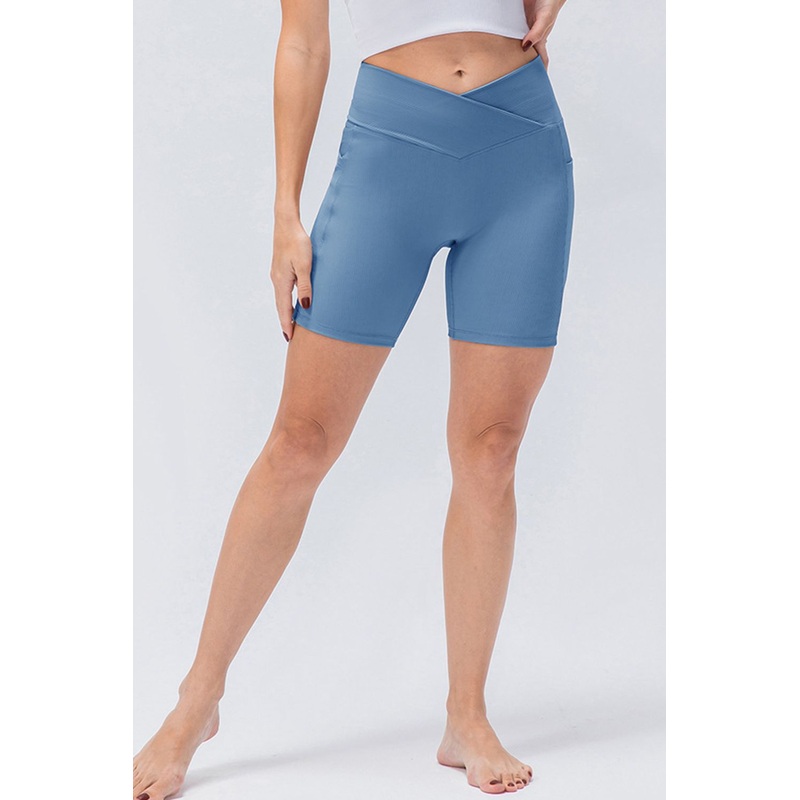 Slim Fit V-Waistband Sports Shorts Light Blue 2/XS