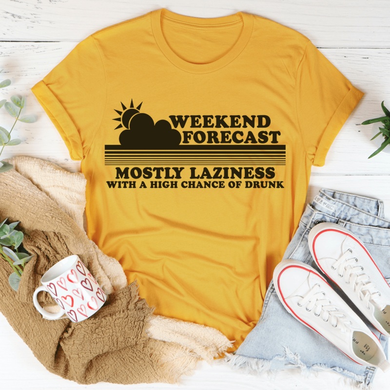 Weekend Forecast Tee Mustard S