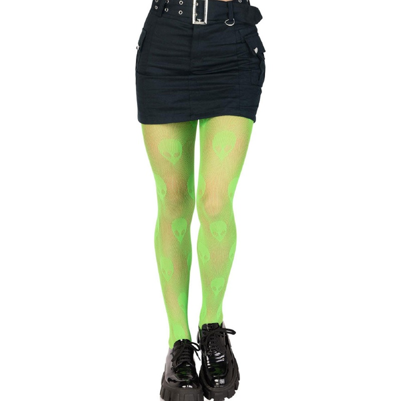 Alien Net Tights – One Size – Green