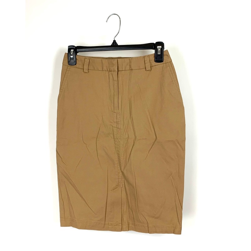 Dark Khaki Midi Skirt – Size 4