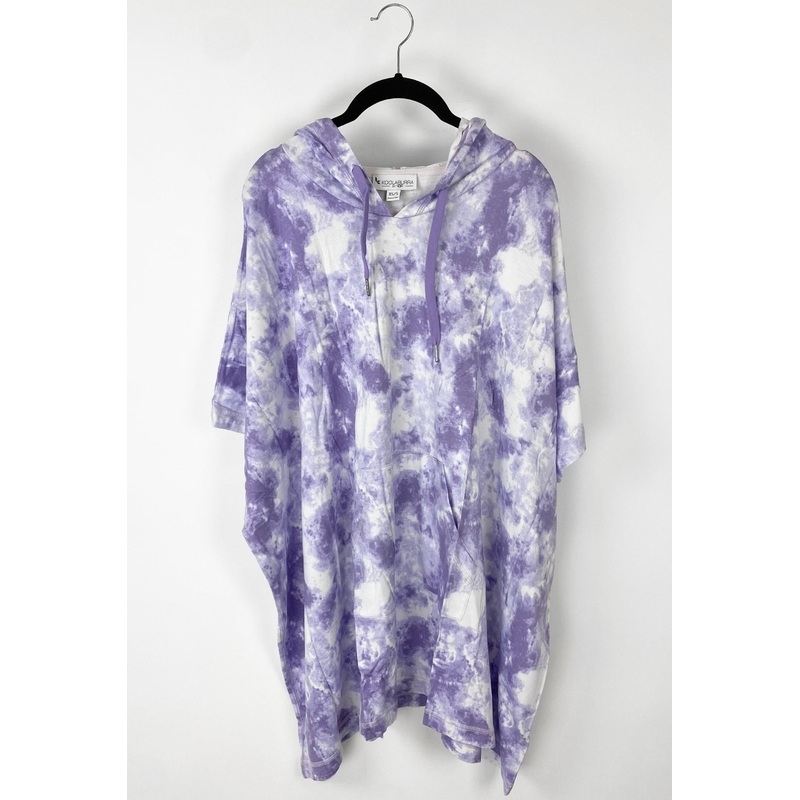 Purple Tie Dye Short Sleeve Sweatshirt – XS/S