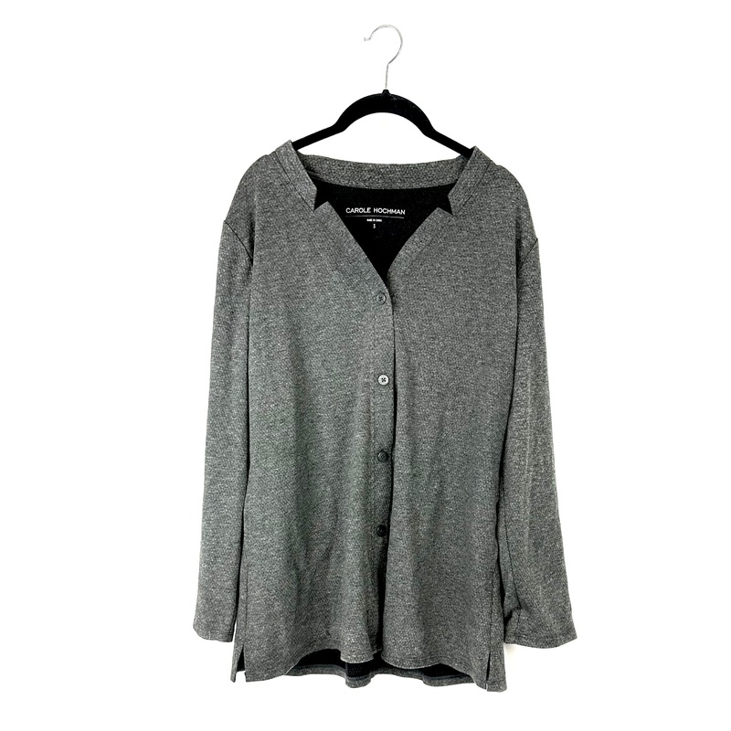 Grey Lightweight Button Down Top – Small