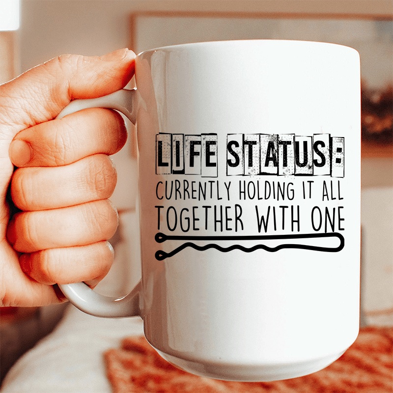 Life Status Ceramic Mug 15 oz White One Size