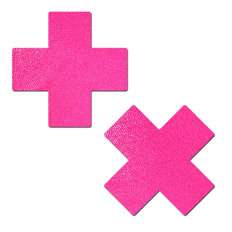 Neon Plus X Nipple Pasties by Pastease Neon Pink